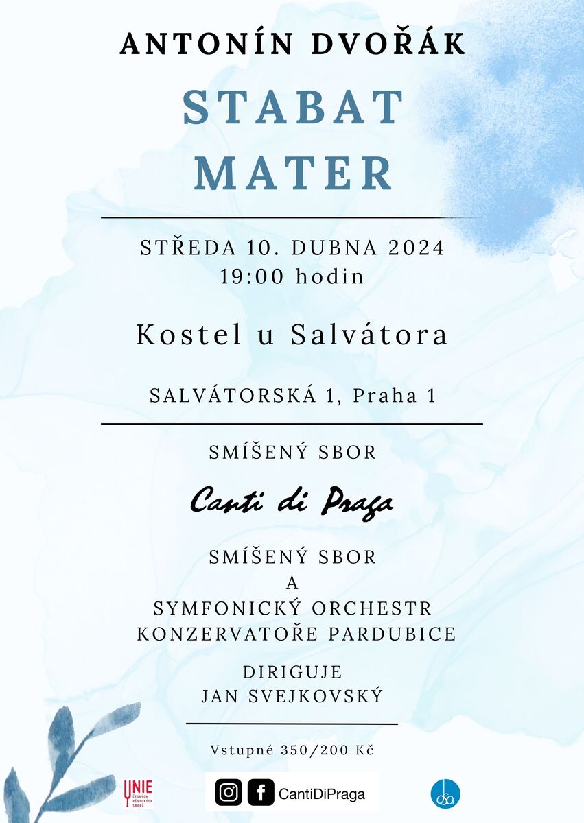 Antonín Dvořák Stabat Mater Canti di Praga